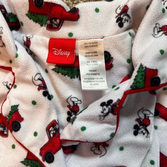 Disney Mickey Mouse Christmas Red Truck Women's Pajama Set.  Size XS - Picture 9 of 9